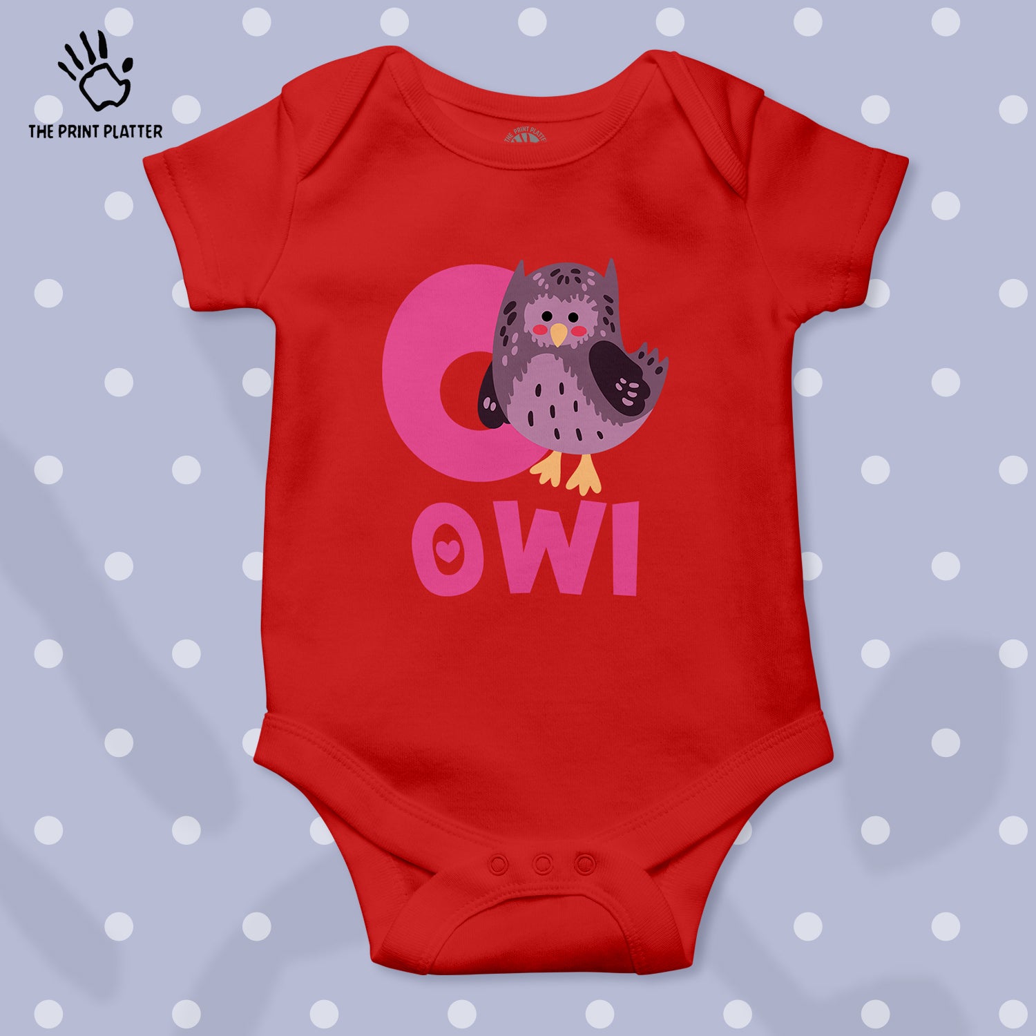 Owl Unisex Half Sleeve Romper