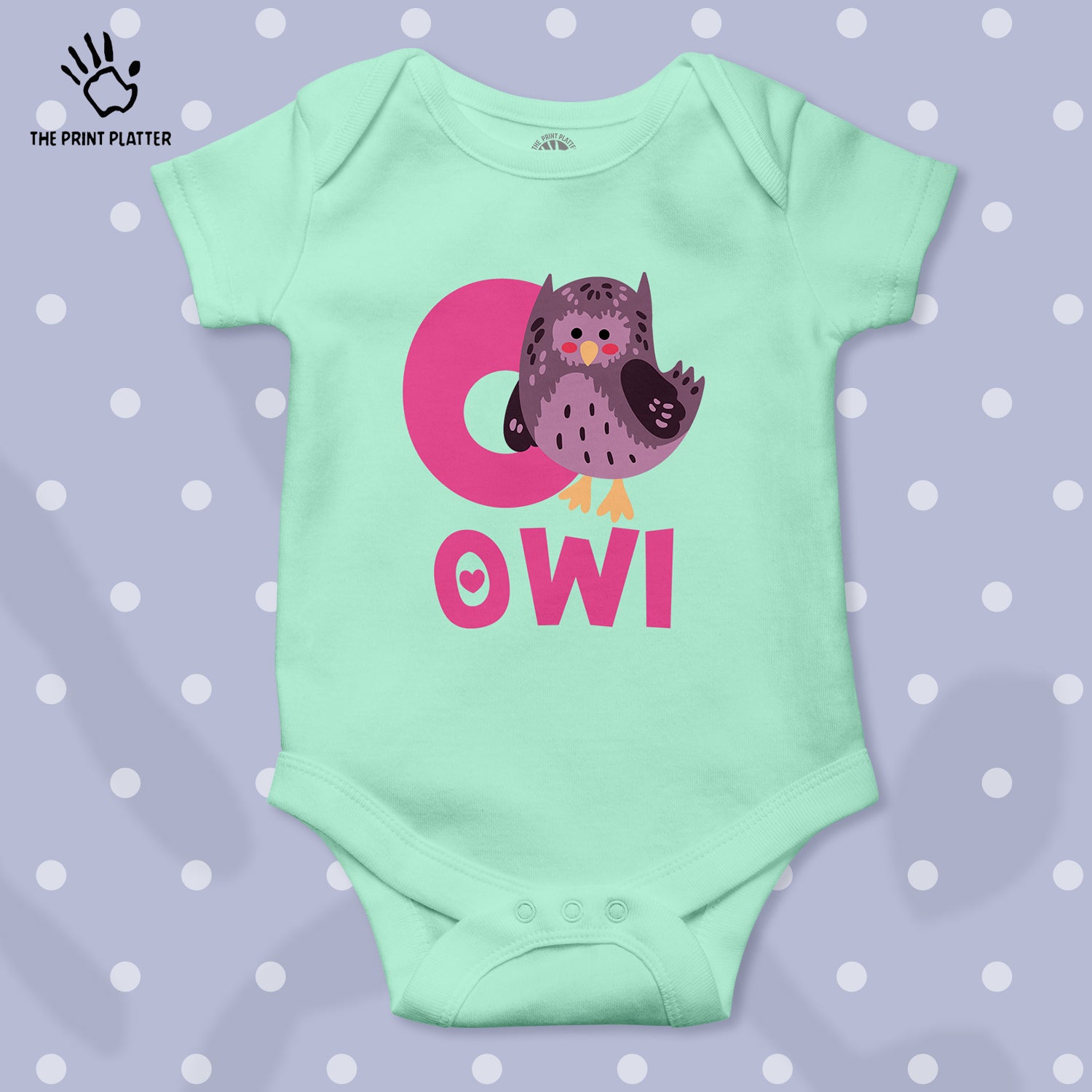 Owl Unisex Half Sleeve Romper