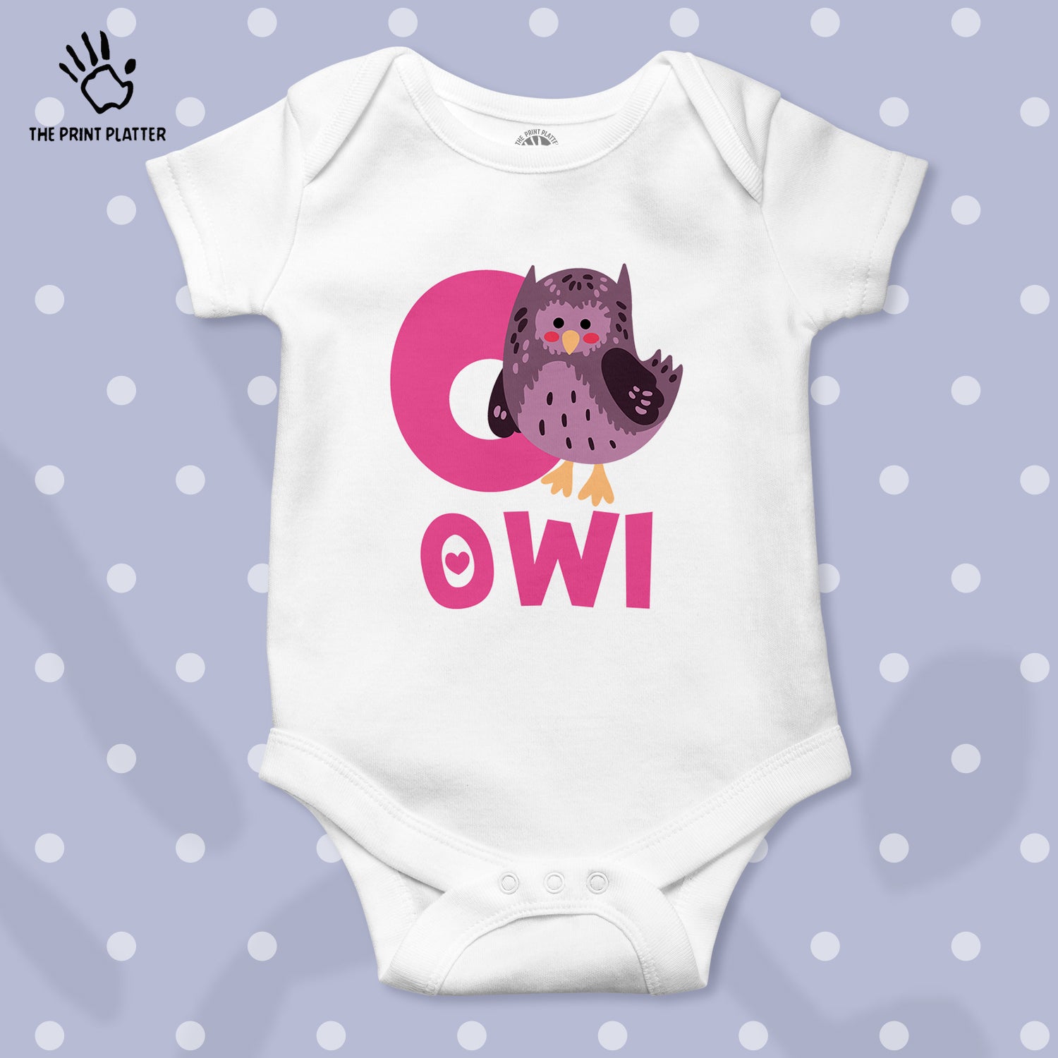 Owl Unisex Half Sleeve Romper