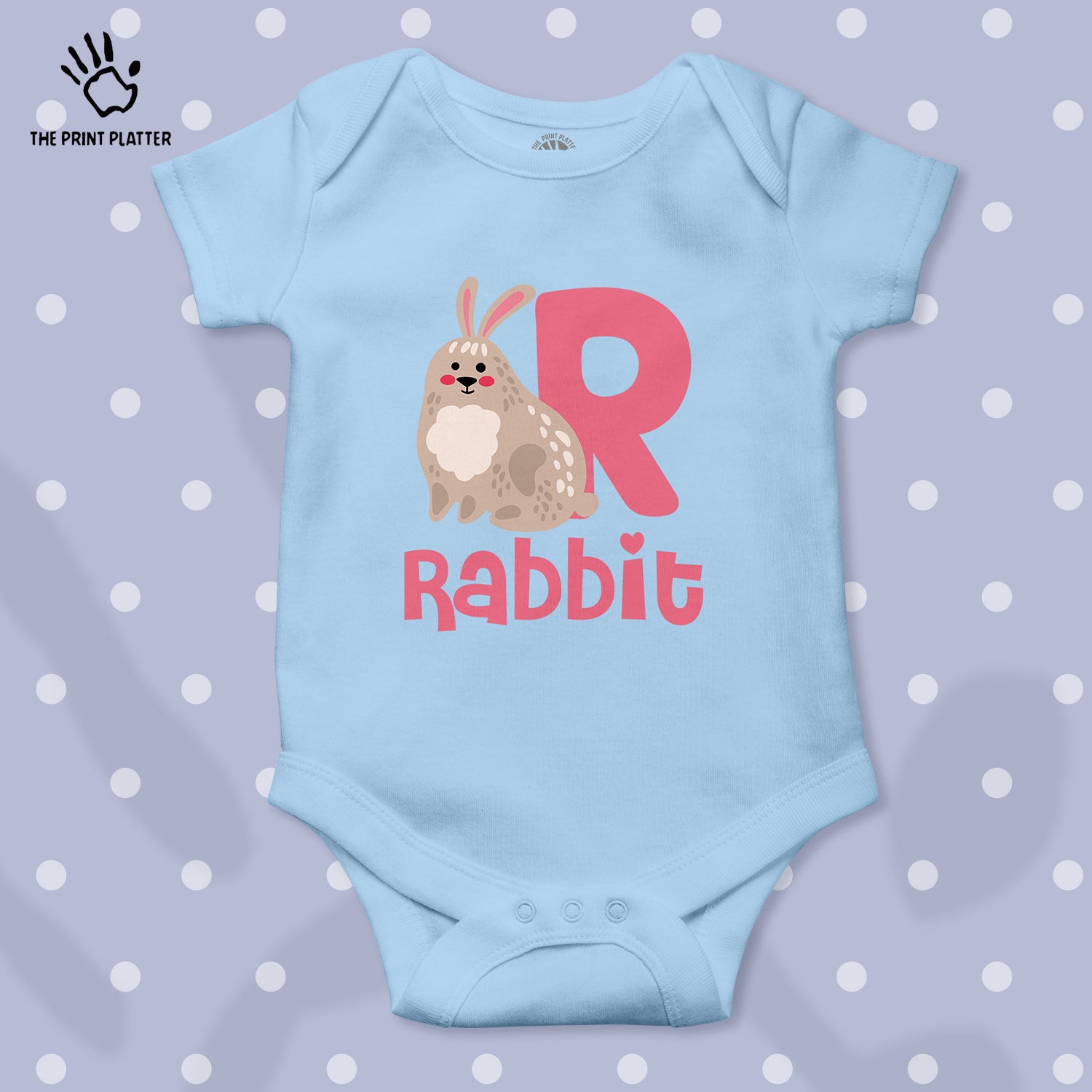 Rabbit Unisex Half Sleeve Romper