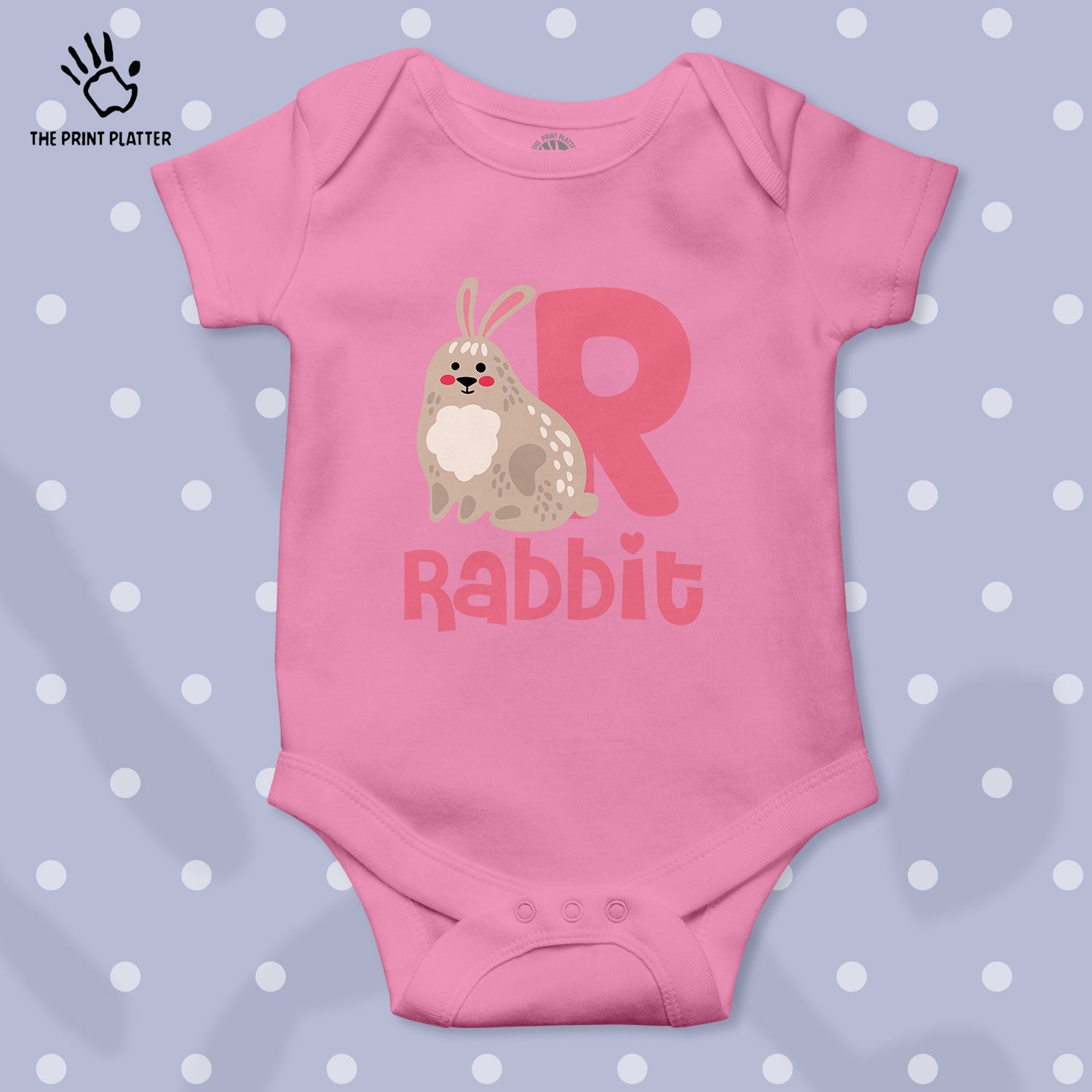 Rabbit Unisex Half Sleeve Romper