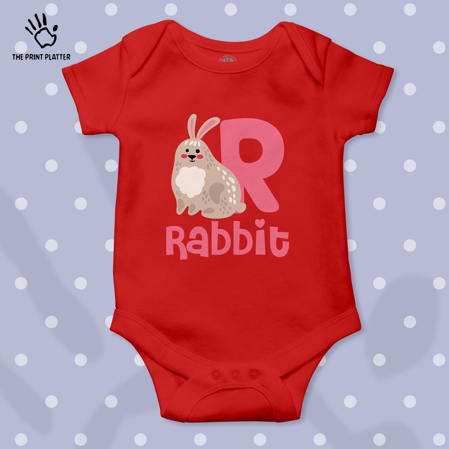 Rabbit Unisex Half Sleeve Romper