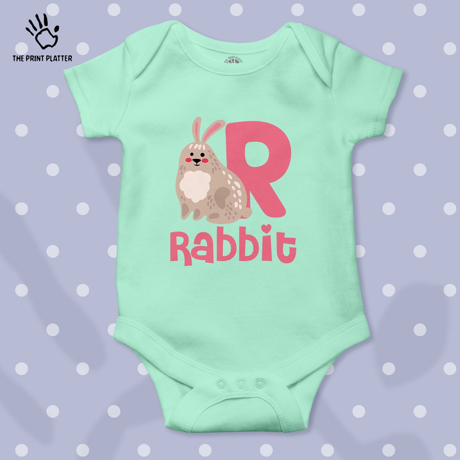 Rabbit Unisex Half Sleeve Romper