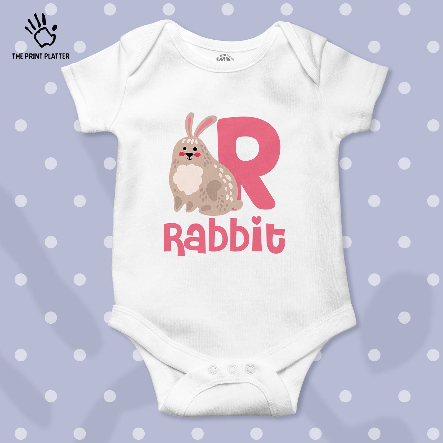 Rabbit Unisex Half Sleeve Romper