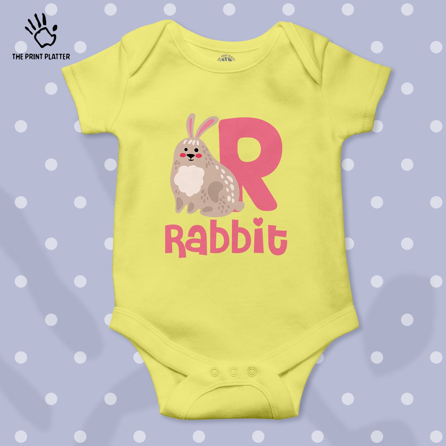 Rabbit Unisex Half Sleeve Romper