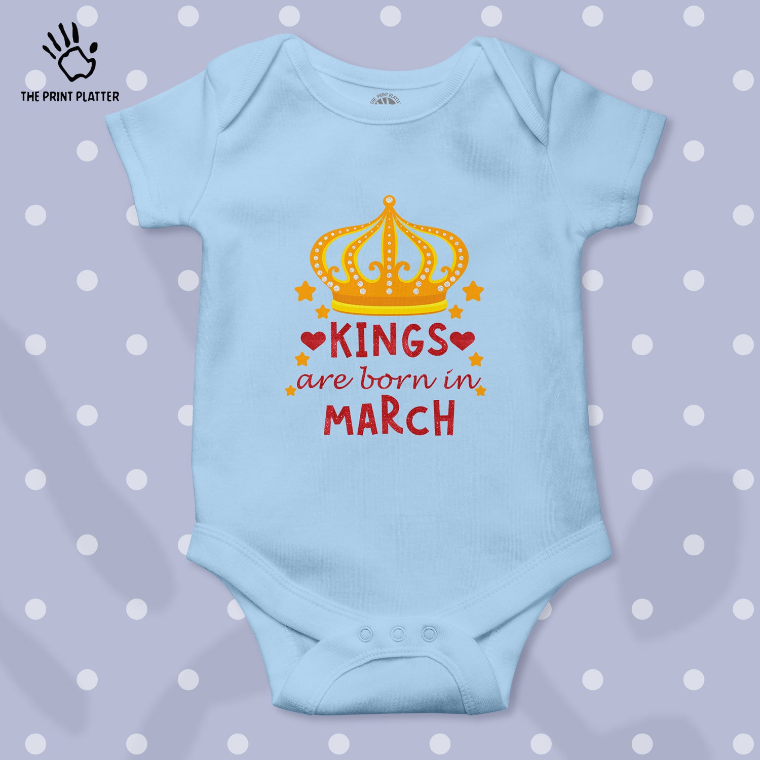 King Are Born In March Unisex Half Sleeve Romper