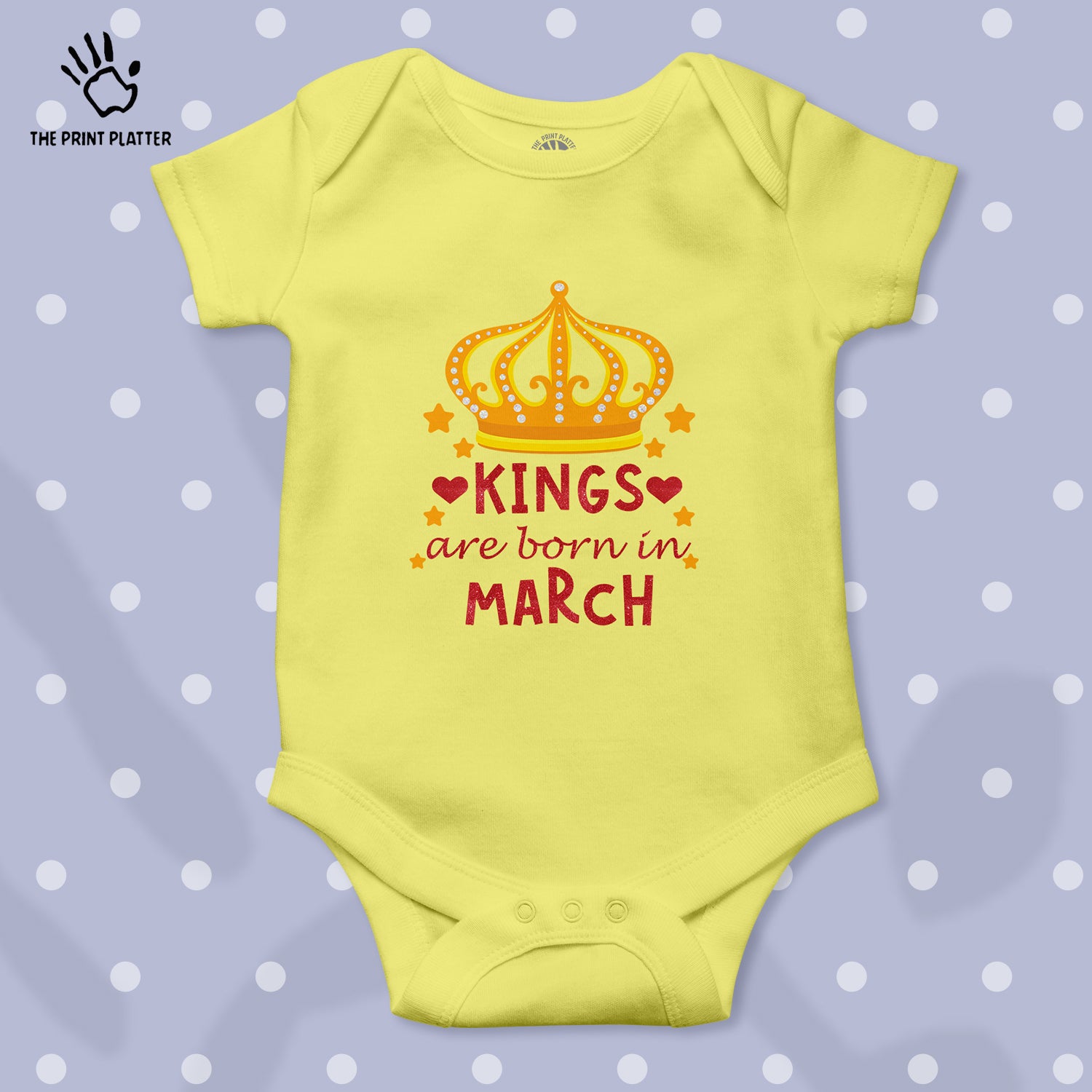 King Are Born In March Unisex Half Sleeve Romper