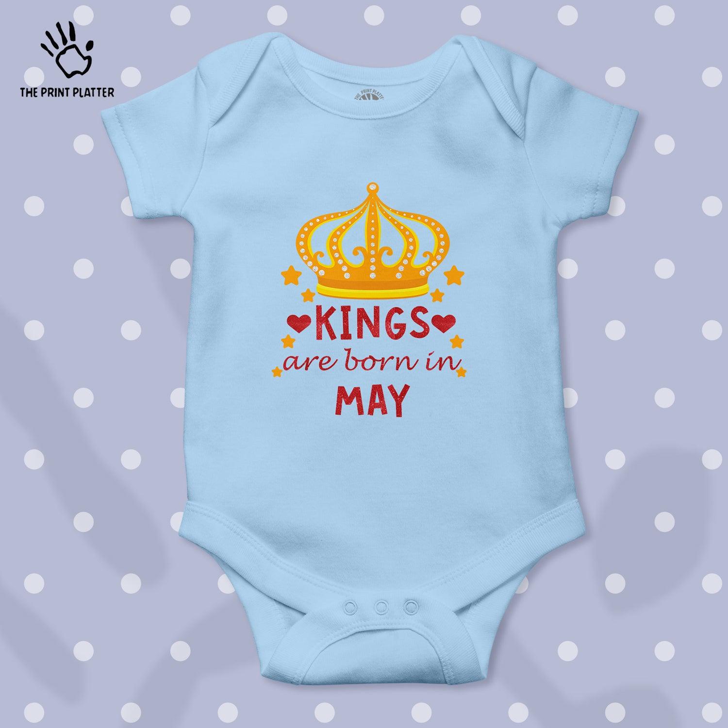 King Are Born In May Unisex Half Sleeve Romper