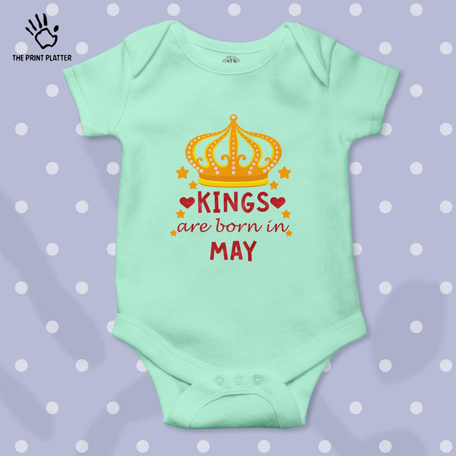 King Are Born In May Unisex Half Sleeve Romper