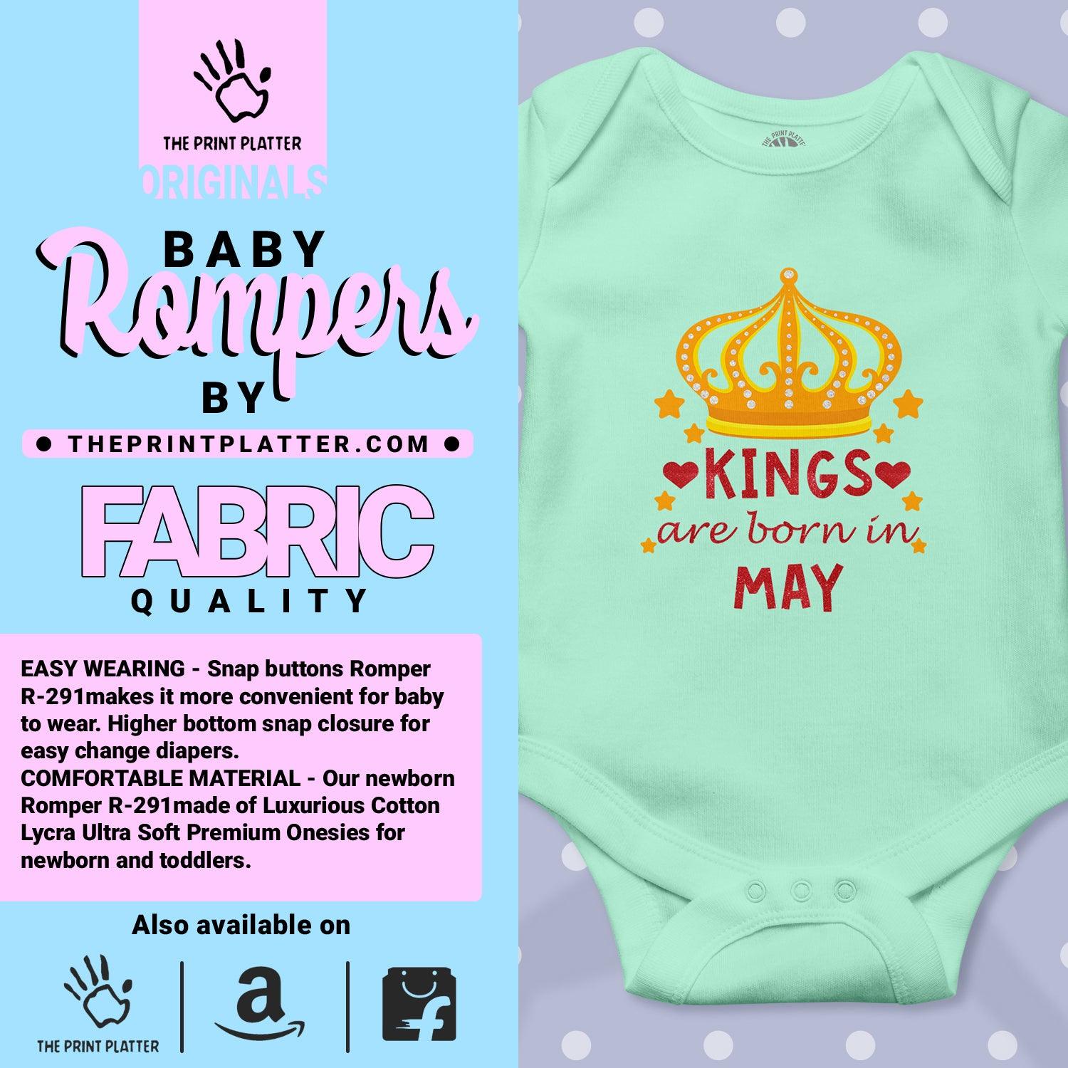 King Are Born In May Unisex Half Sleeve Romper