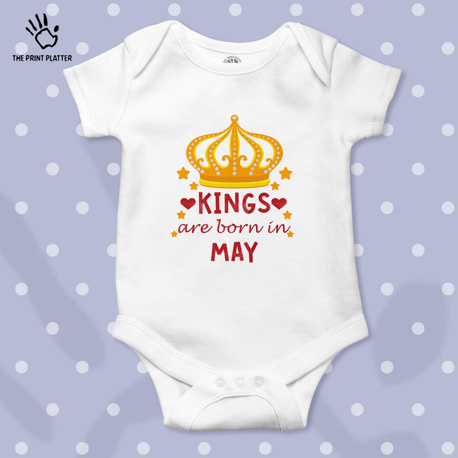 King Are Born In May Unisex Half Sleeve Romper