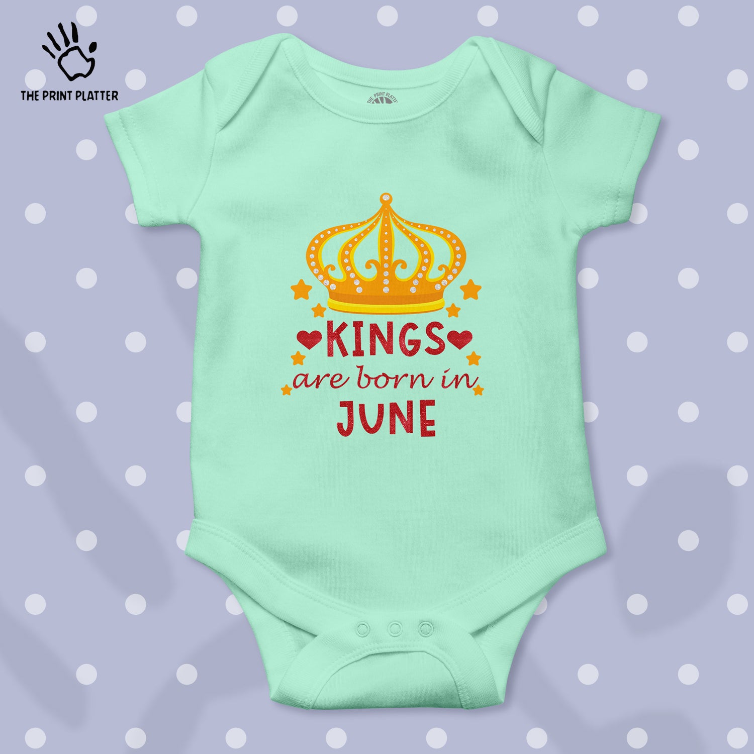 King Are Born In June Unisex Half Sleeve Romper