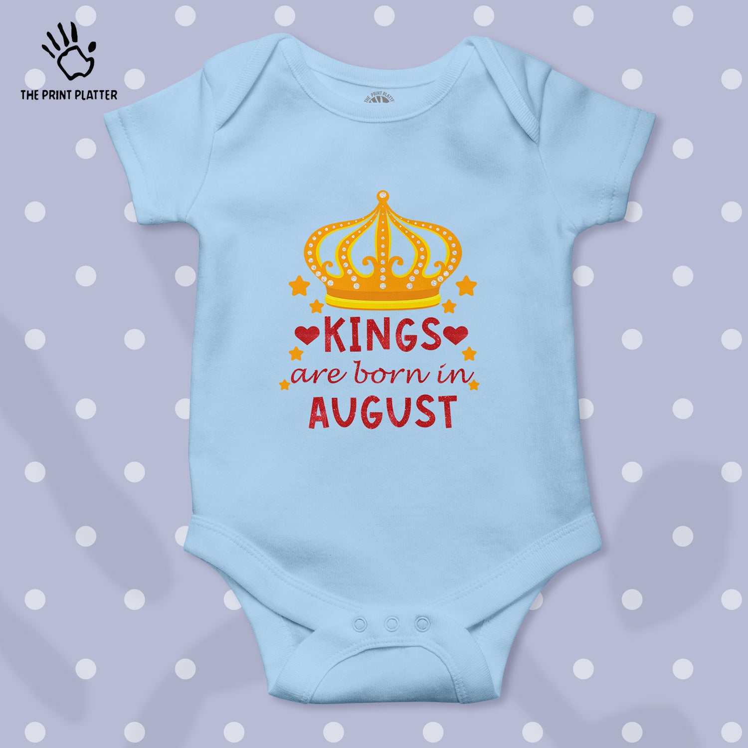 King Are Born In August Unisex Half Sleeve Romper