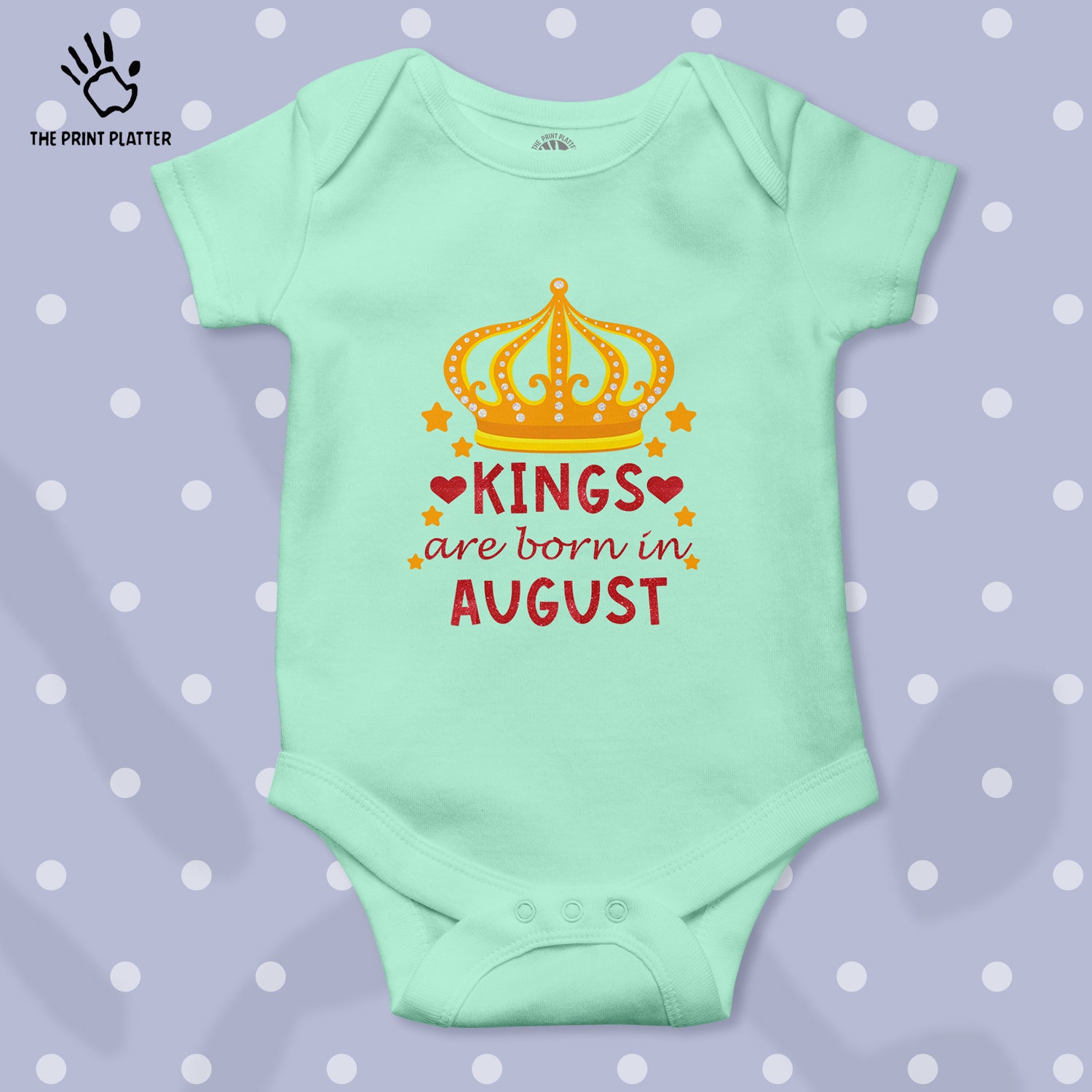 King Are Born In August Unisex Half Sleeve Romper