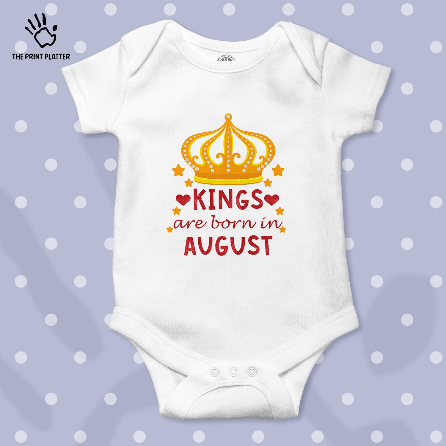 King Are Born In August Unisex Half Sleeve Romper