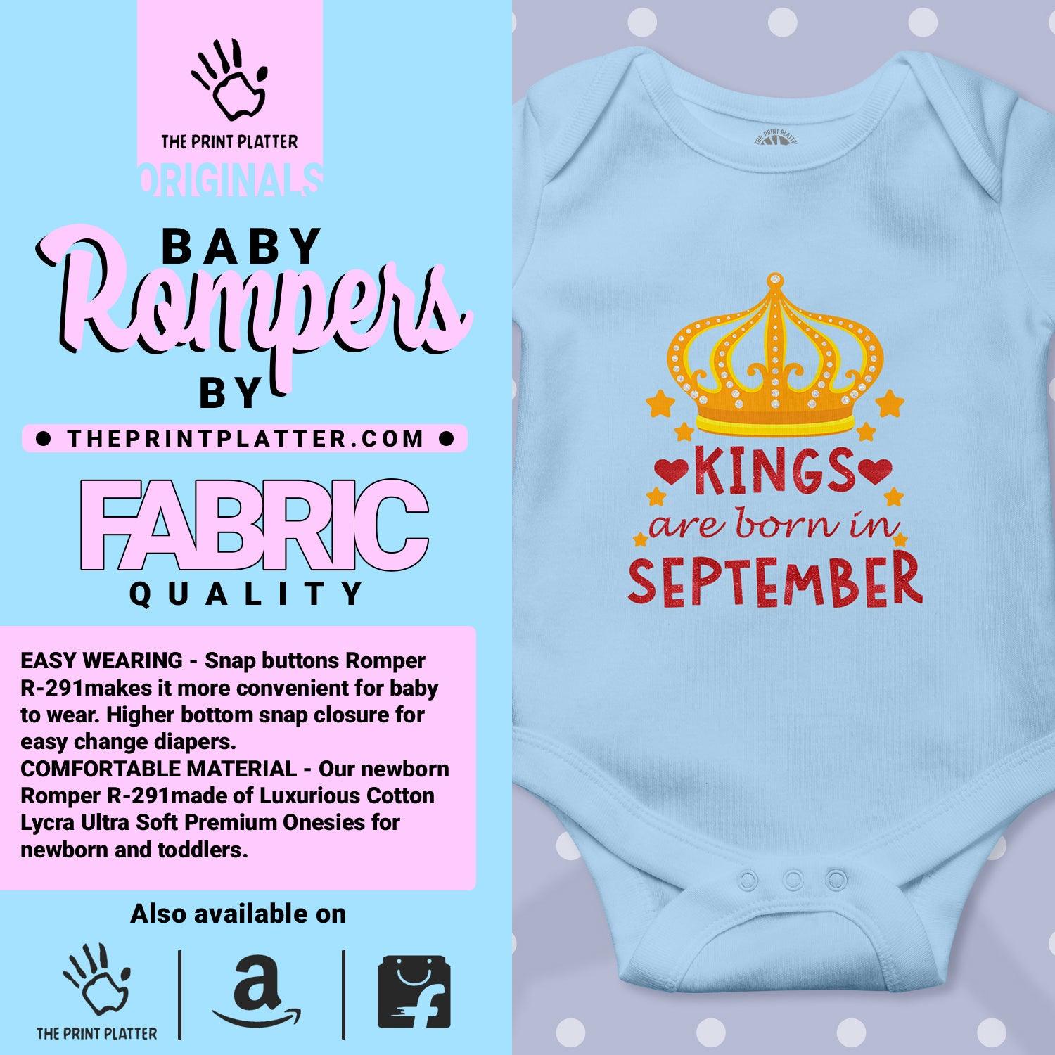 King Are Born In September Unisex Half Sleeve Romper