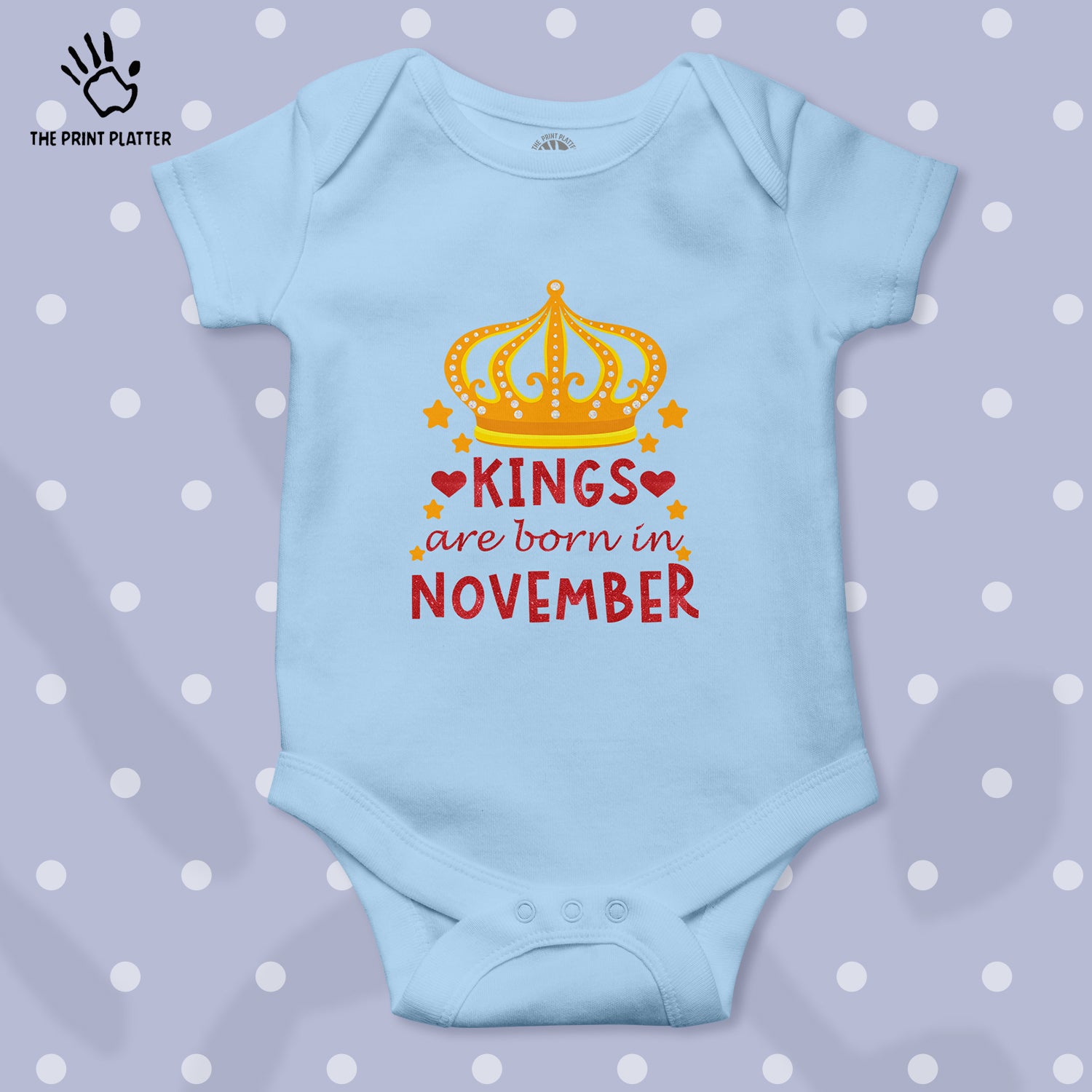 King Are Born In November Unisex Half Sleeve Romper