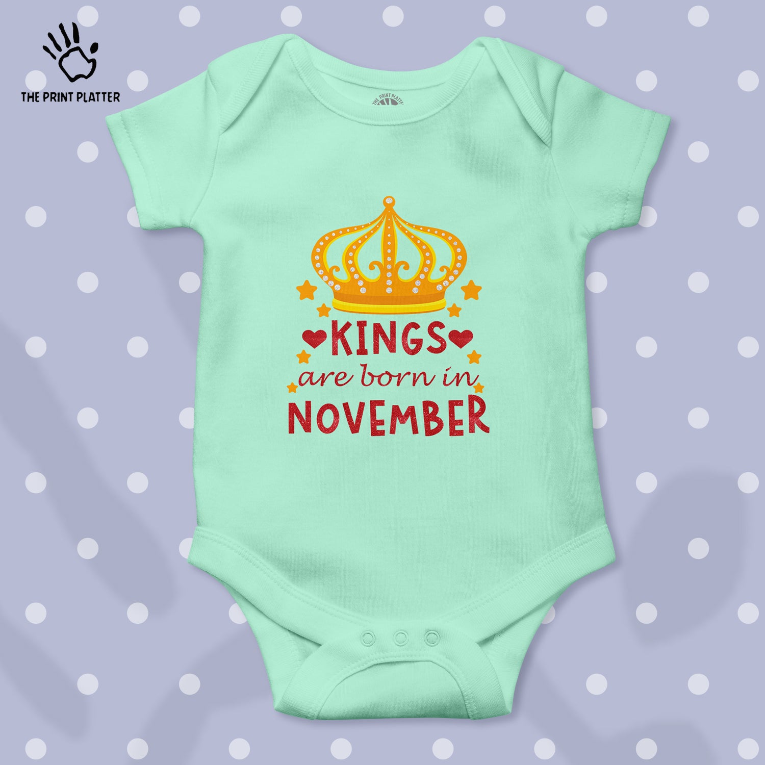 King Are Born In November Unisex Half Sleeve Romper