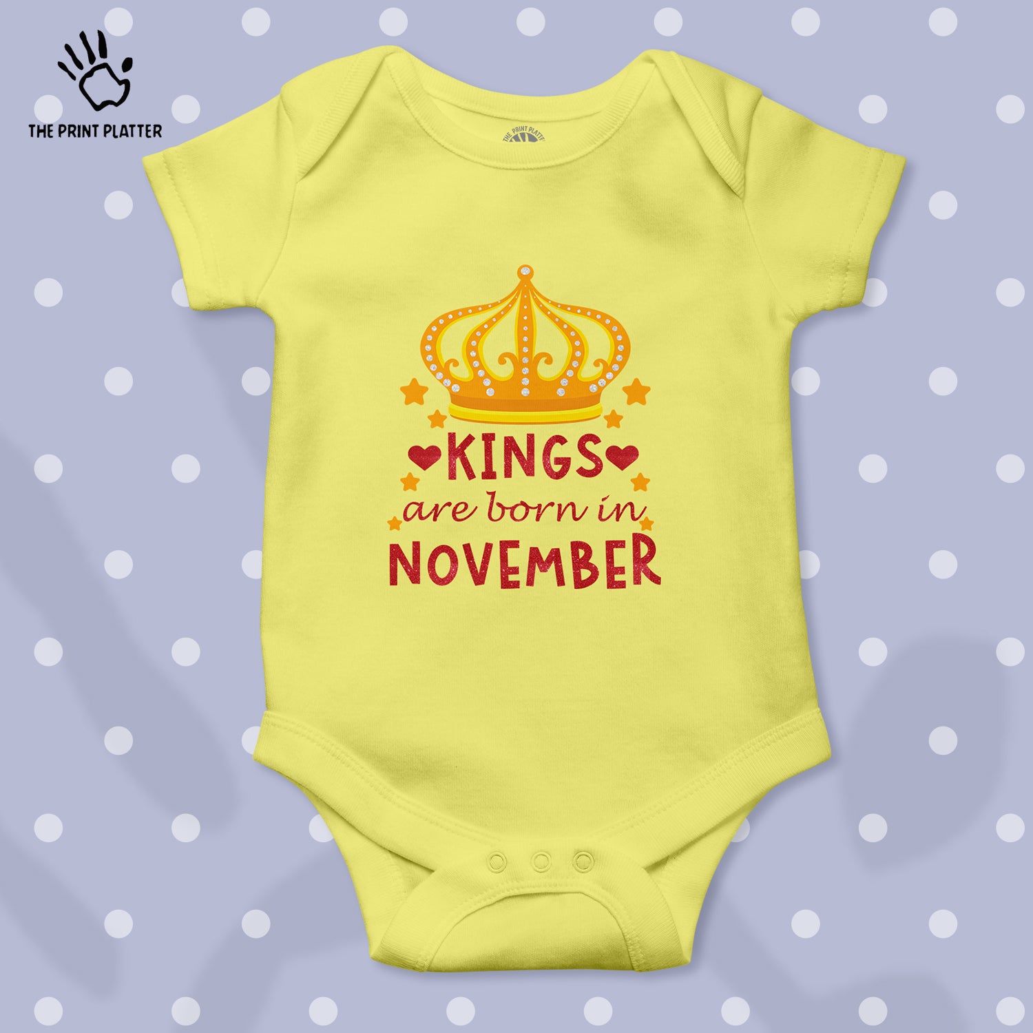 King Are Born In November Unisex Half Sleeve Romper