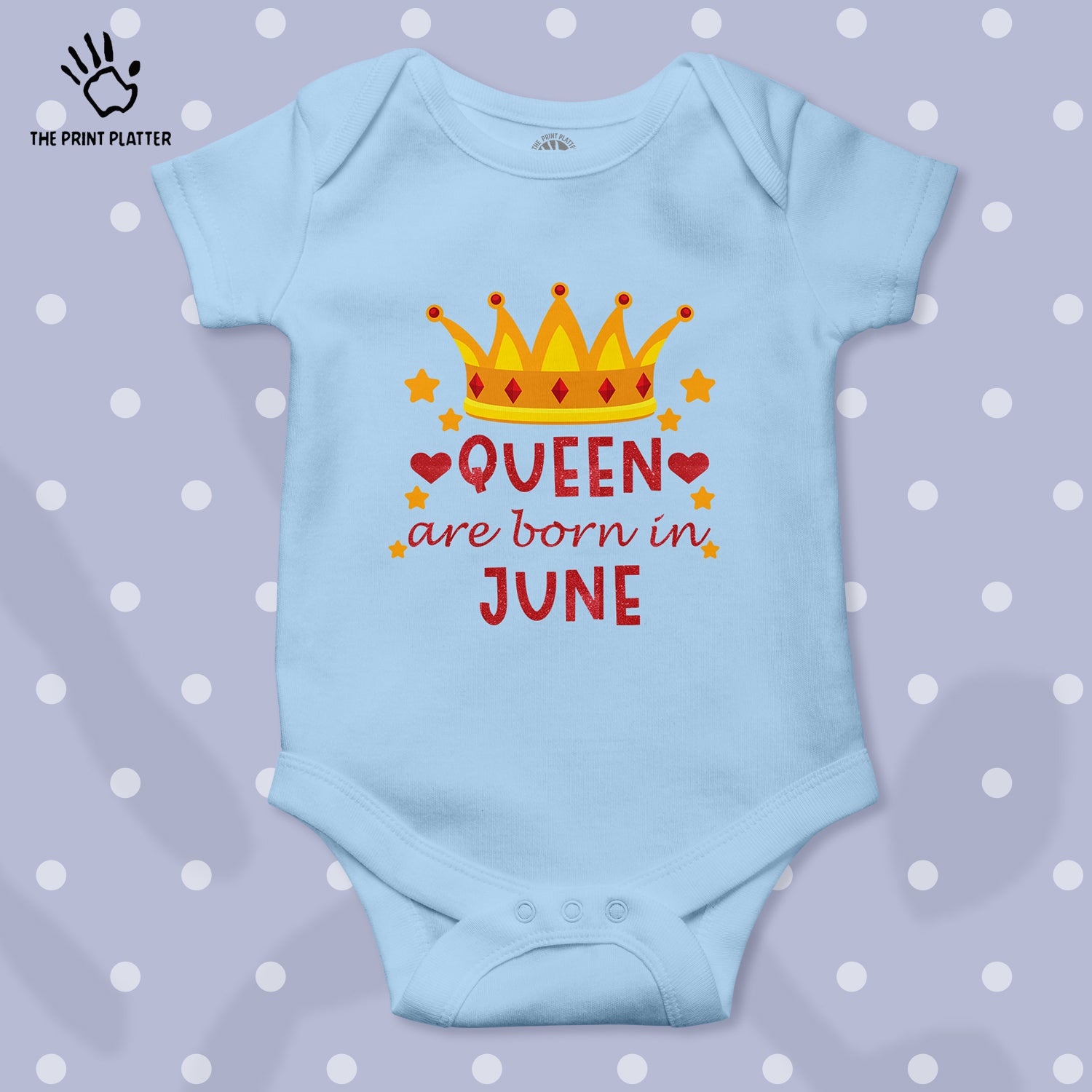 Queen Are Born In June Unisex Half Sleeve Romper