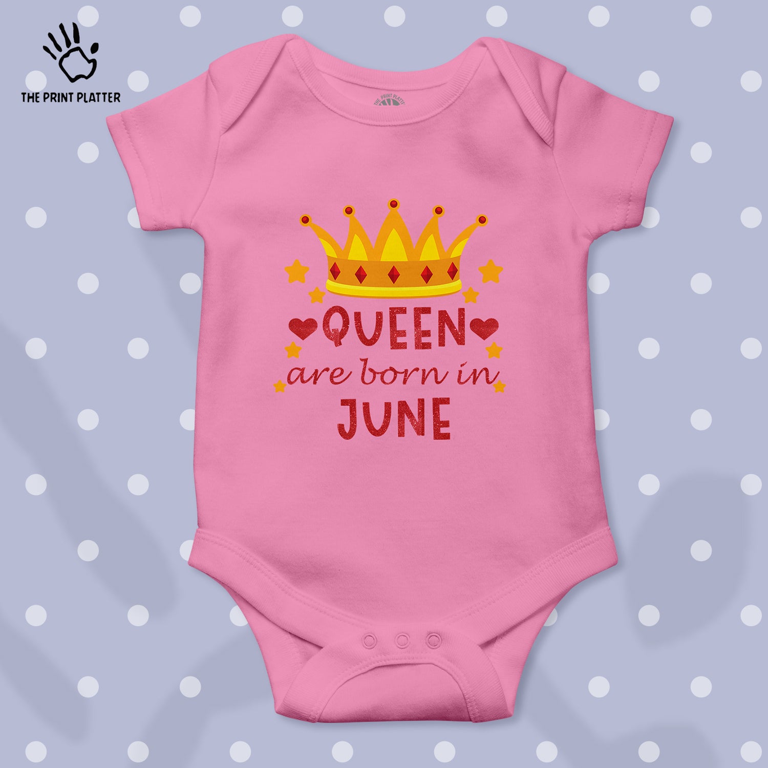 Queen Are Born In June Unisex Half Sleeve Romper