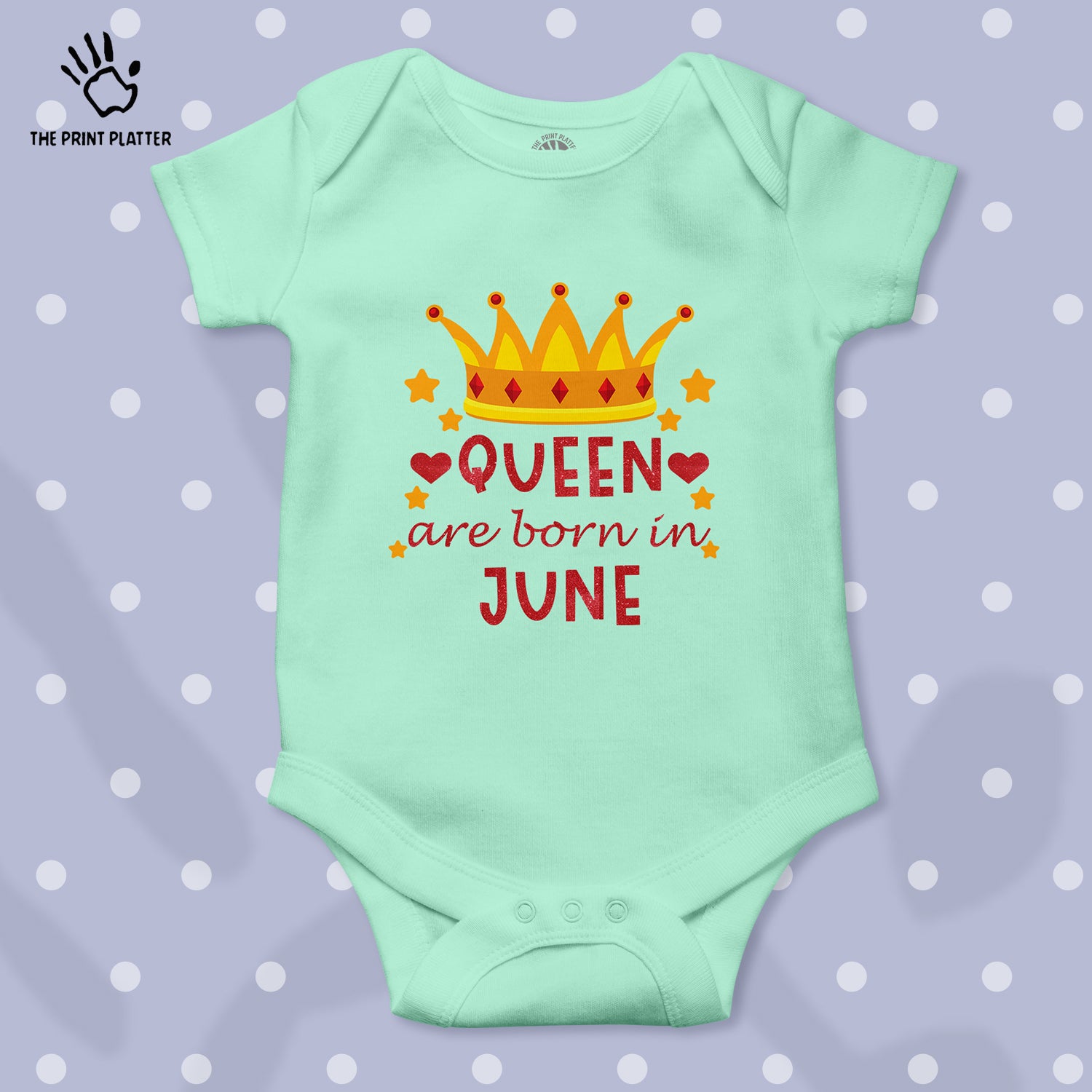 Queen Are Born In June Unisex Half Sleeve Romper