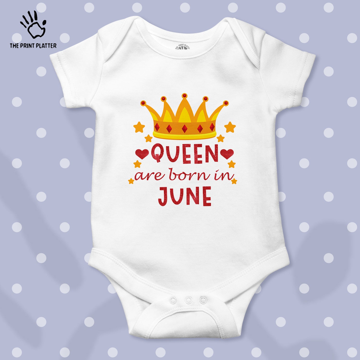 Queen Are Born In June Unisex Half Sleeve Romper