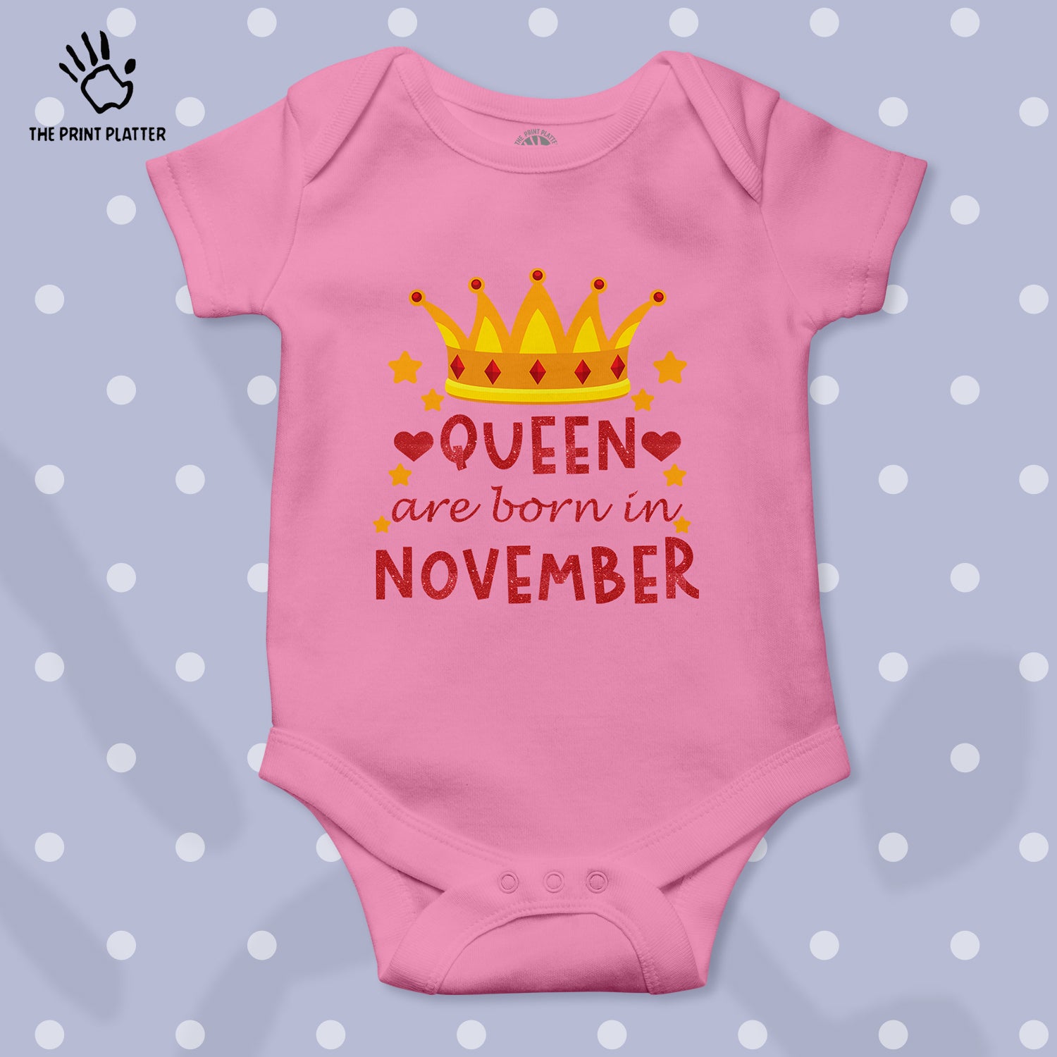 Queen Are Born In November Unisex Half Sleeve Romper