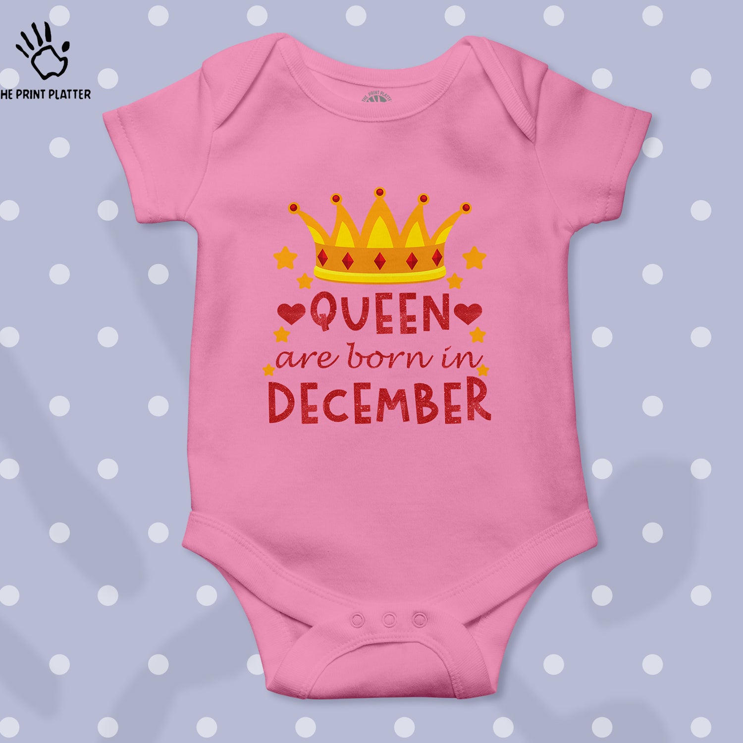 Queen Are Born In December Unisex Half Sleeve Romper