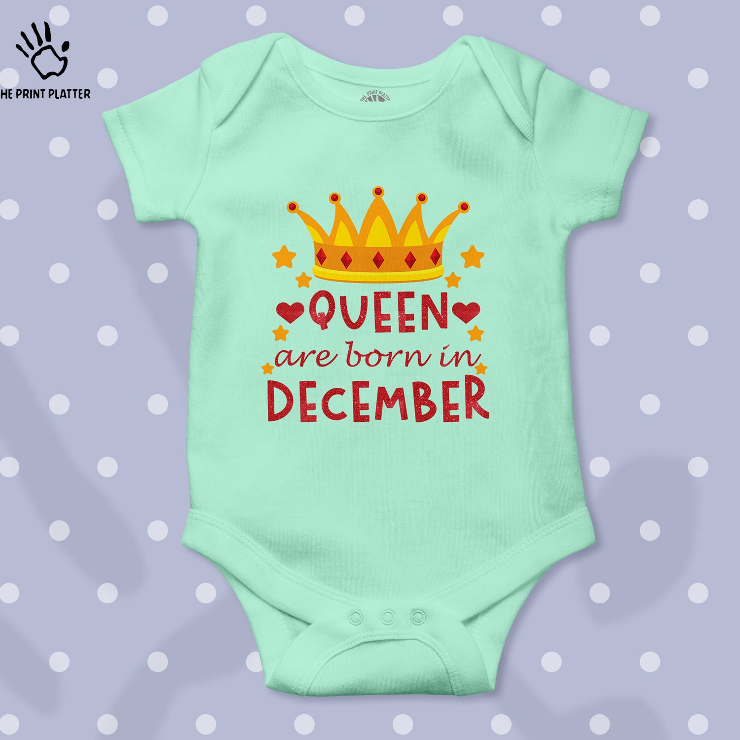 Queen Are Born In December Unisex Half Sleeve Romper