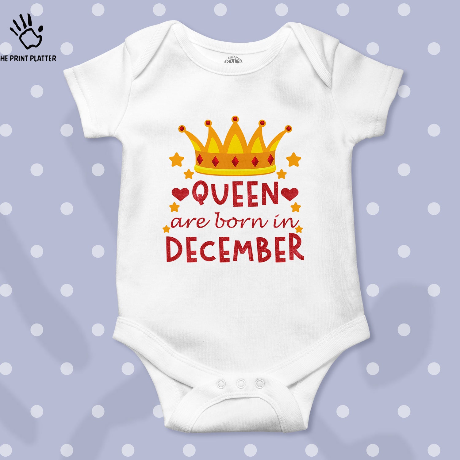 Queen Are Born In December Unisex Half Sleeve Romper