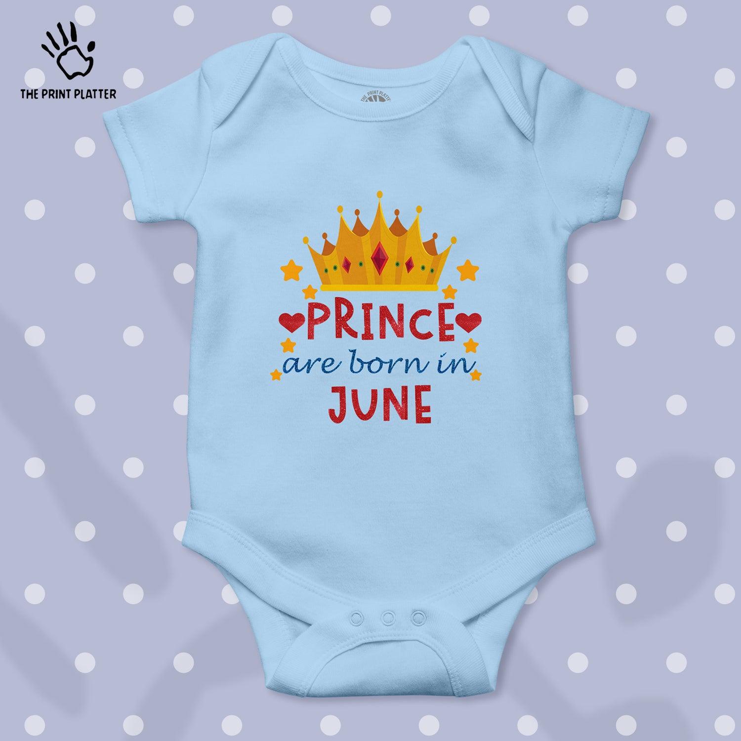 Prince Are Born In June Unisex Half Sleeve Romper