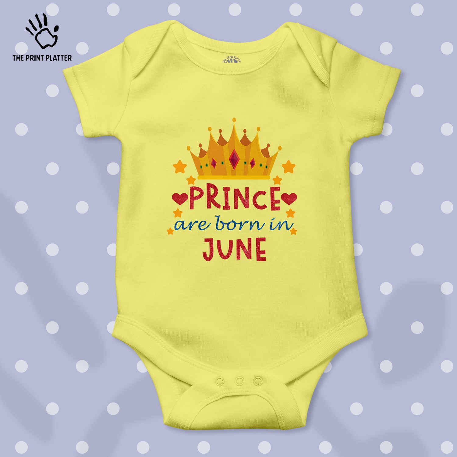 Prince Are Born In June Unisex Half Sleeve Romper