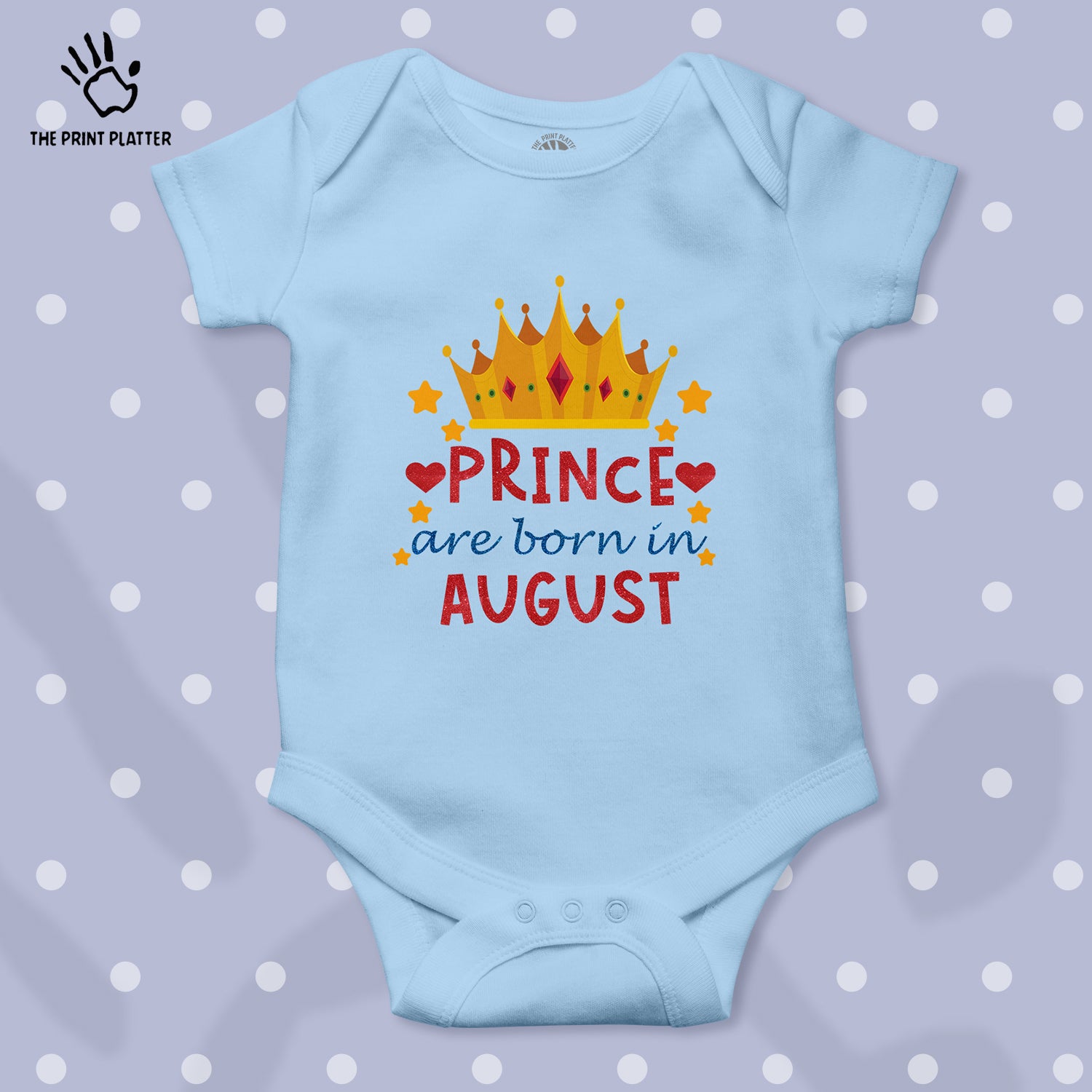 Prince Are Born In August Unisex Half Sleeve Romper