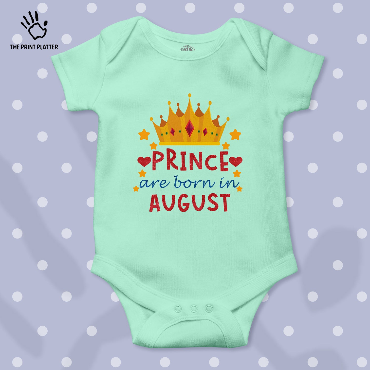 Prince Are Born In August Unisex Half Sleeve Romper