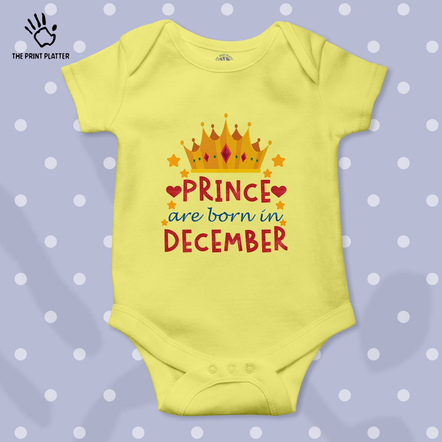 Prince Are Born In December Unisex Half Sleeve Romper