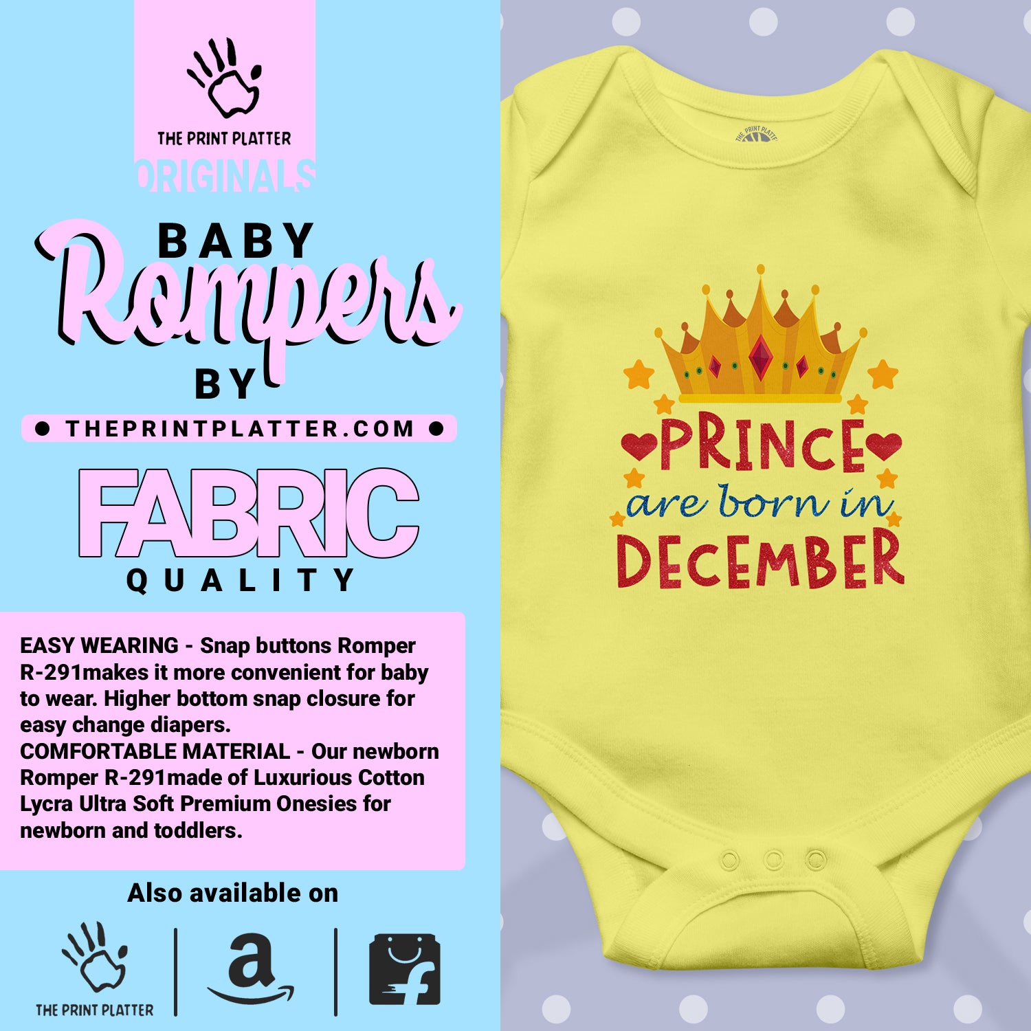 Prince Are Born In December Unisex Half Sleeve Romper