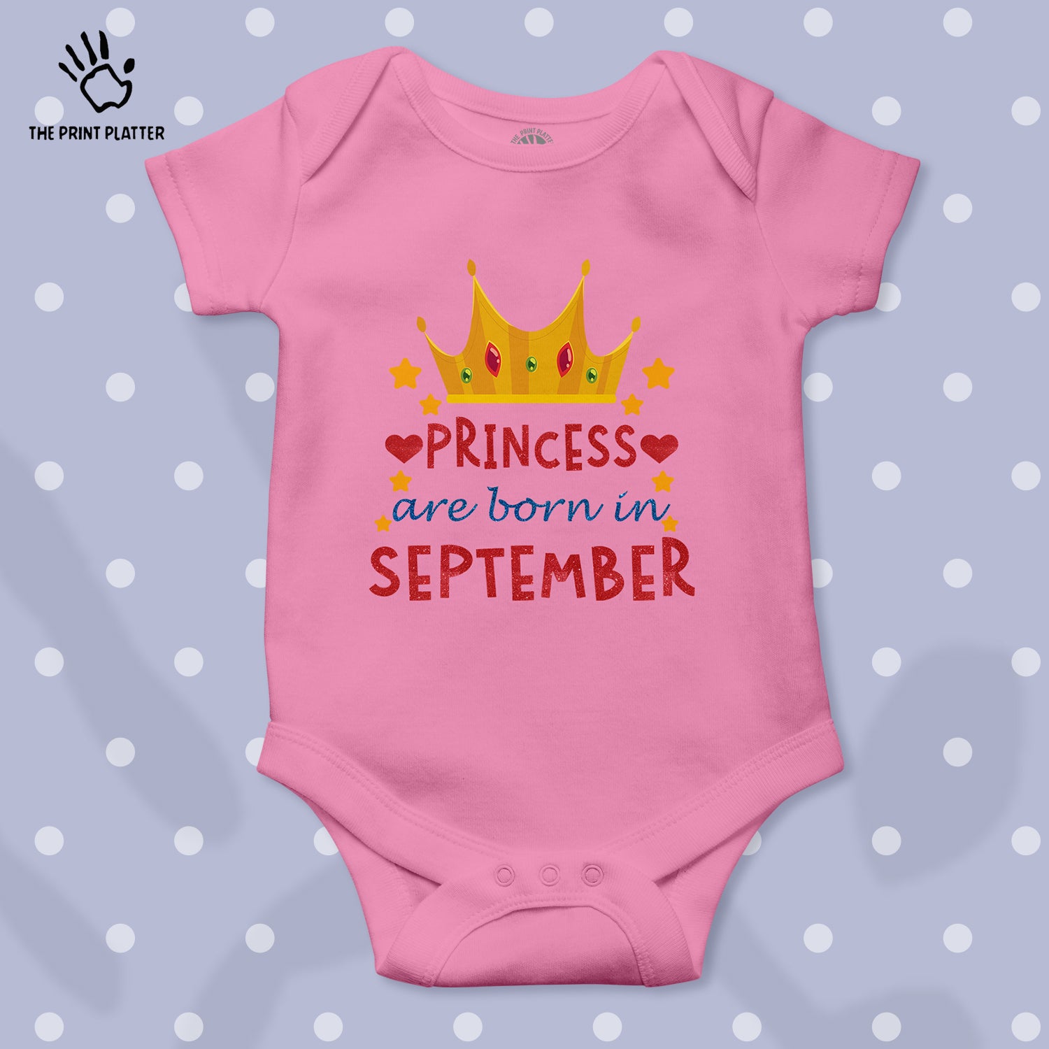 Princess Are Born In September Unisex Half Sleeve Romper