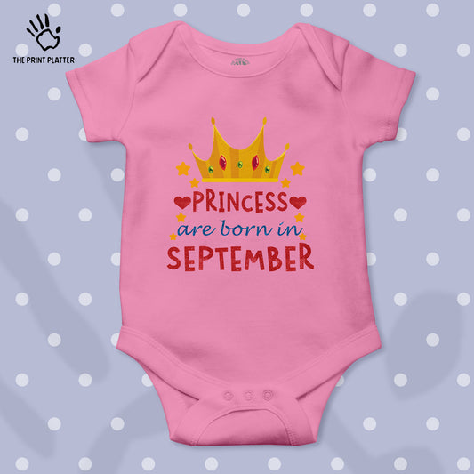 Princess Born In September Unisex Half Sleeve Romper