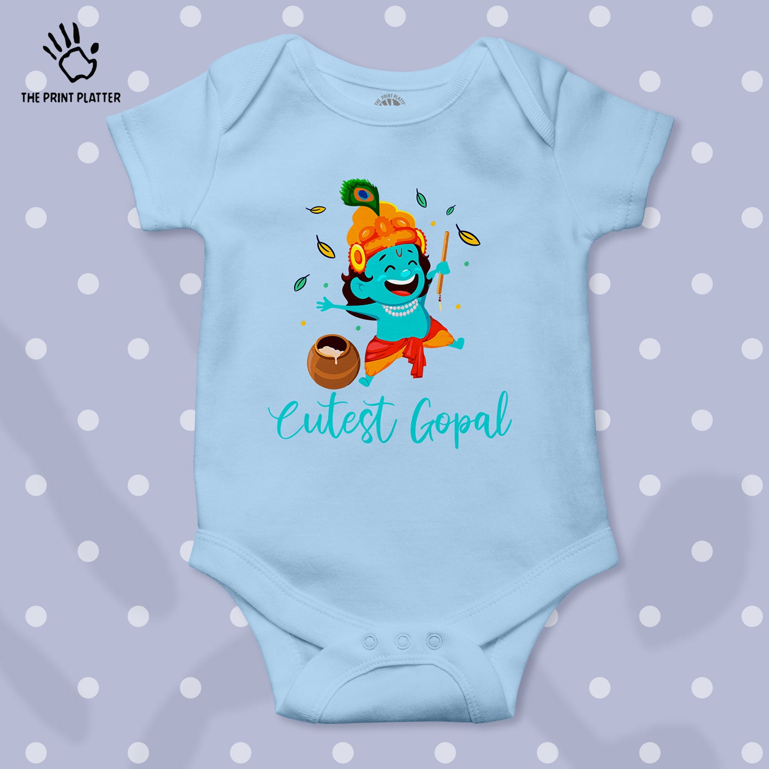 Cutest Gopal Janmashtami Unisex Half Sleeve Romper