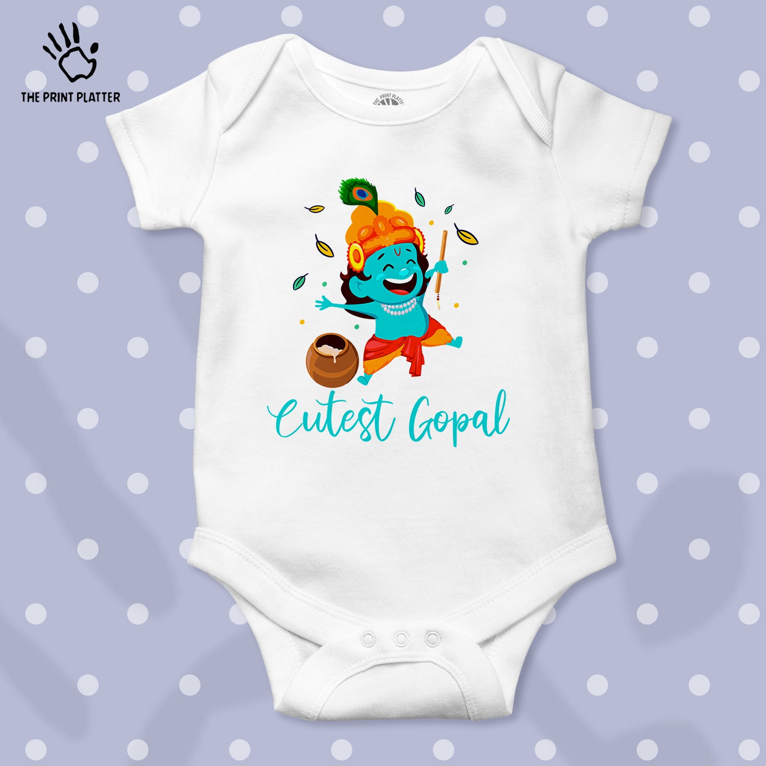 Cutest Gopal Janmashtami Unisex Half Sleeve Romper