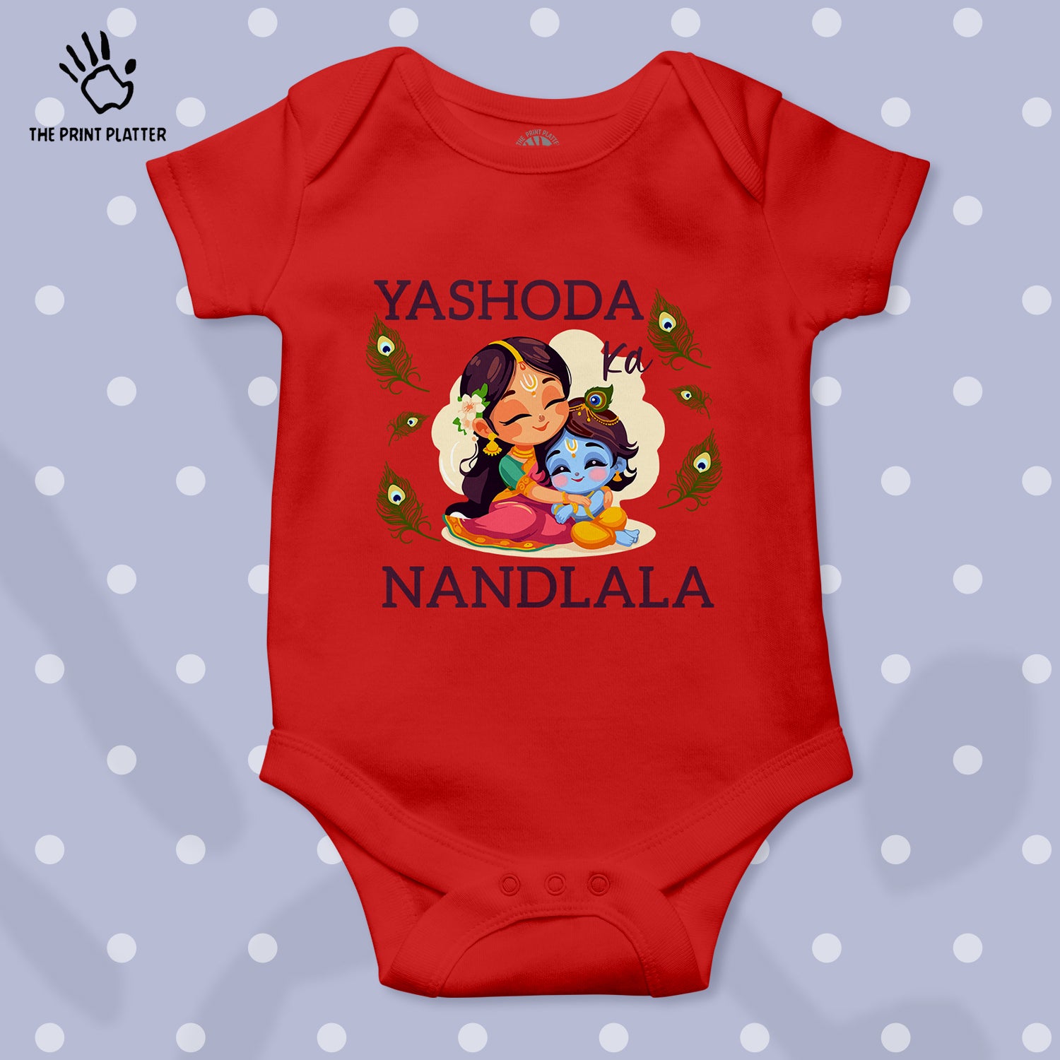 Yashoda Ka Nandlala Unisex Half Sleeve Romper