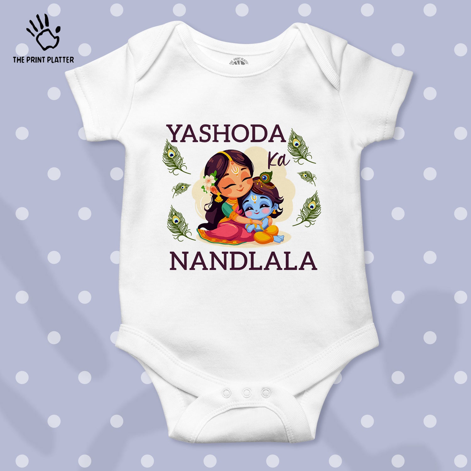 Yashoda Ka Nandlala Unisex Half Sleeve Romper