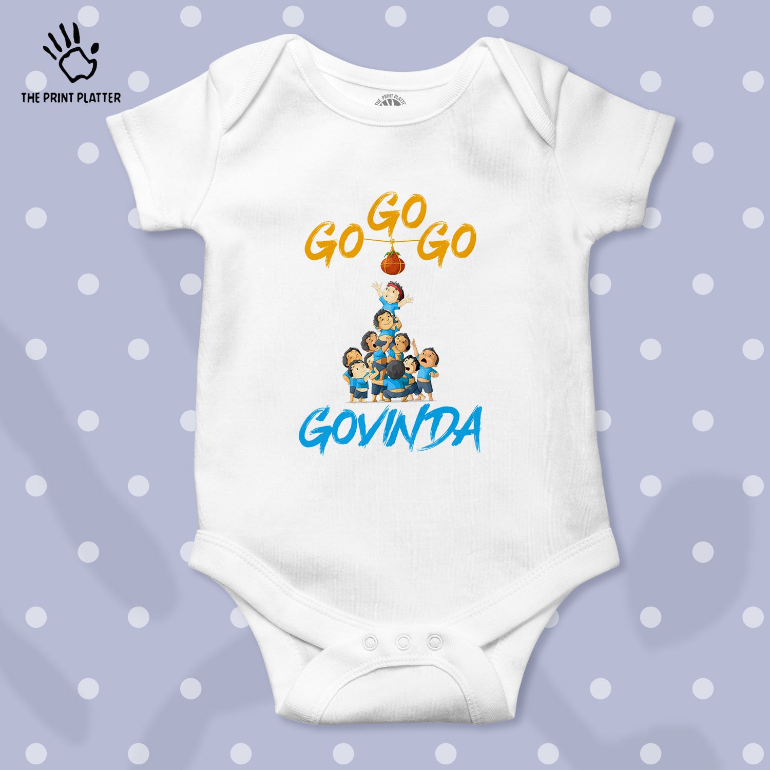 Go Go Go Govinda Unisex Half Sleeve Romper