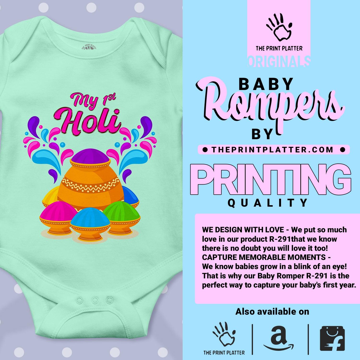 My First Holi Unisex Half Sleeve Romper