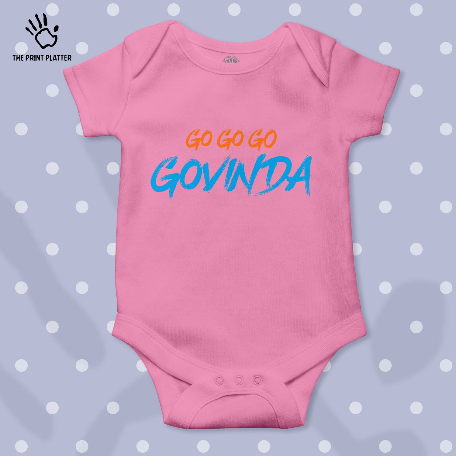 Go Go Go Govinda Unisex Half Sleeve Romper