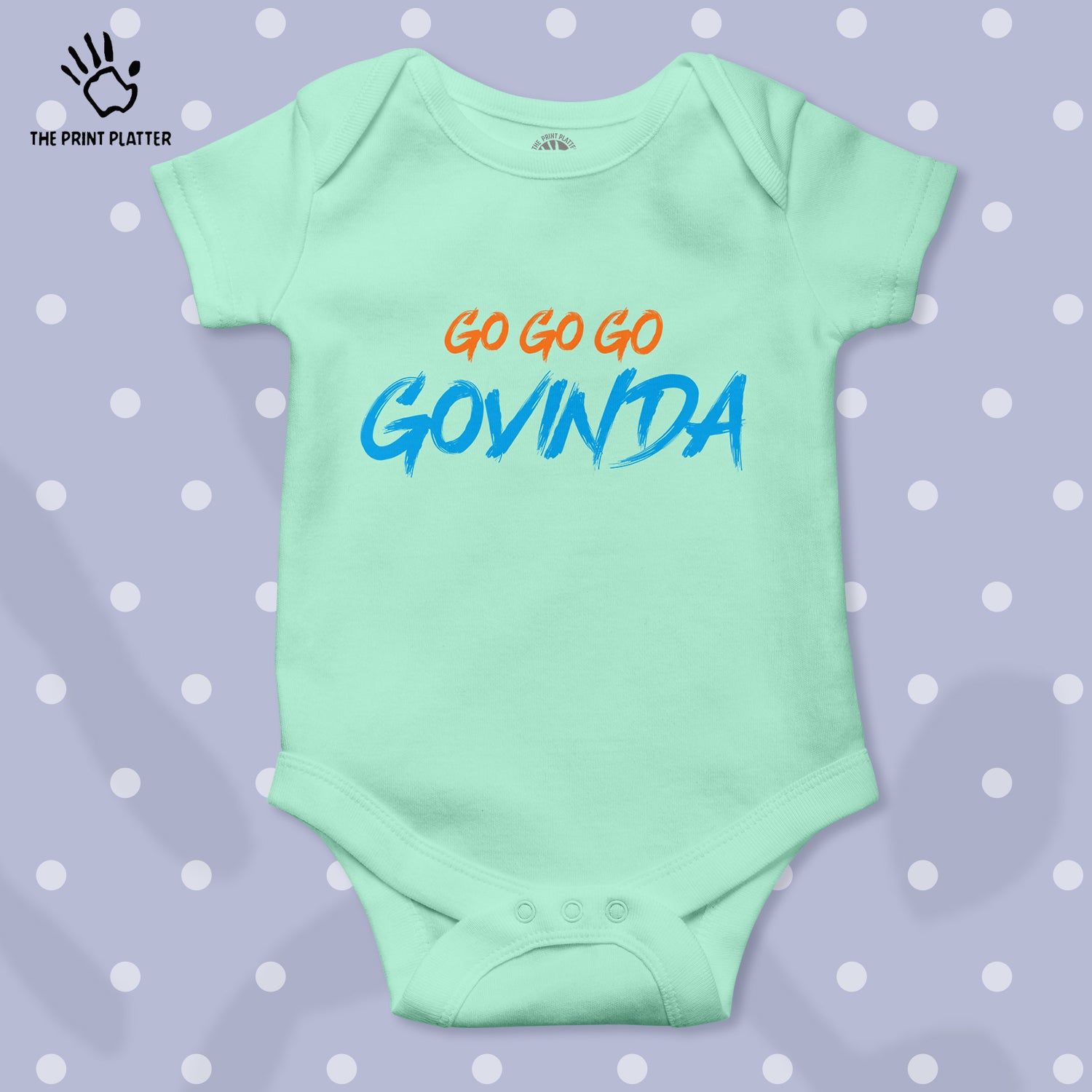 Go Go Go Govinda Unisex Half Sleeve Romper