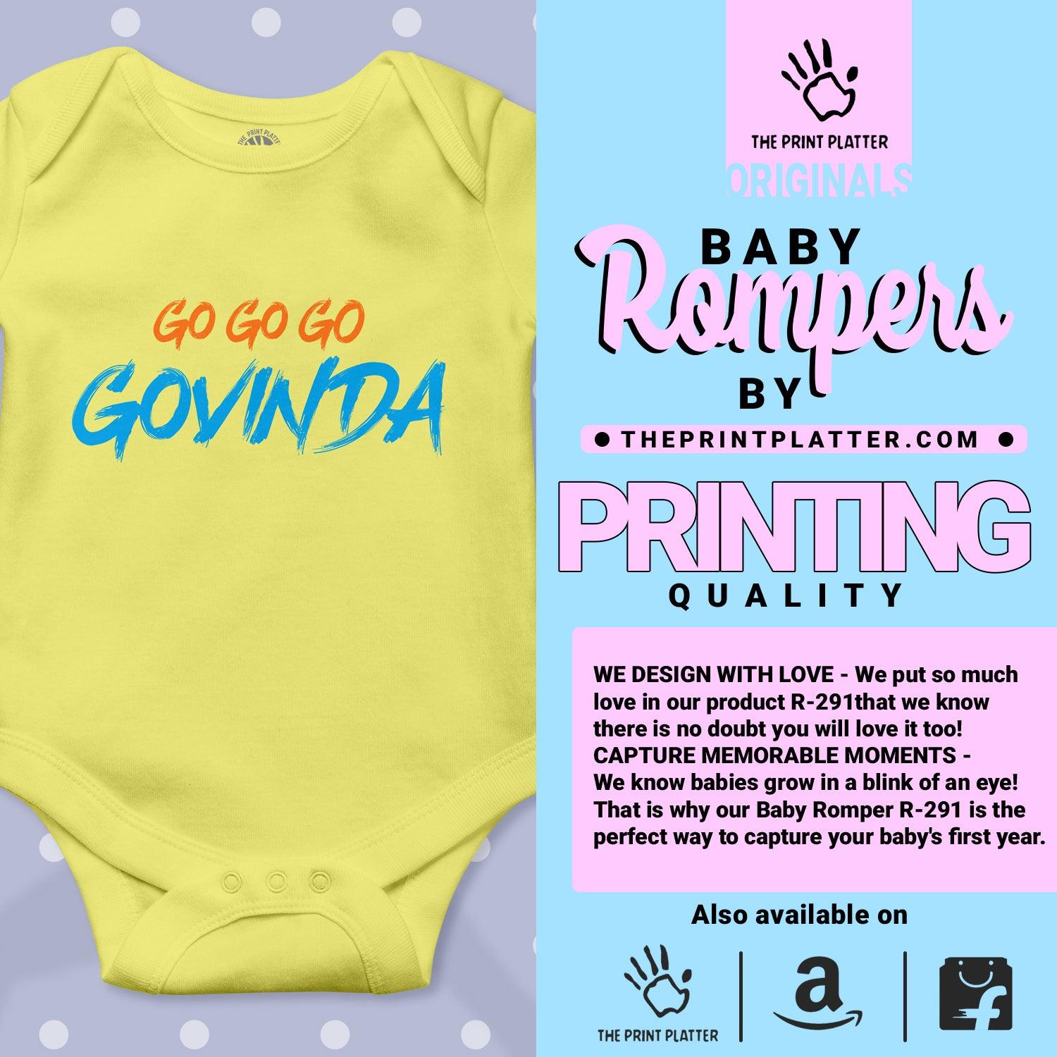 Go Go Go Govinda Unisex Half Sleeve Romper