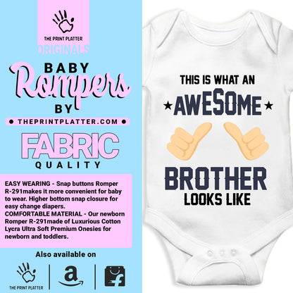 This is What an Awesome Brother Look Like Unisex Half Sleeve Romper
