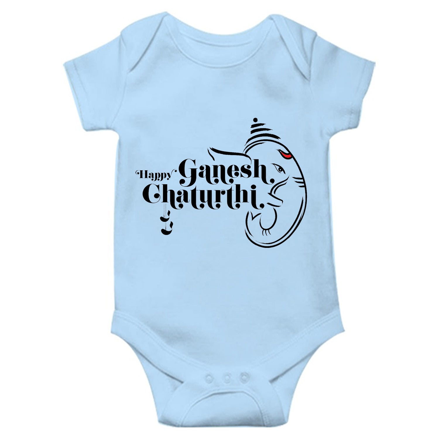 Happy Ganesh Chaturthi Unisex Half Sleeve Romper